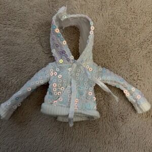 Rainbow High Winter Break Skyler Bradshaw White  Sequin  Hoodie